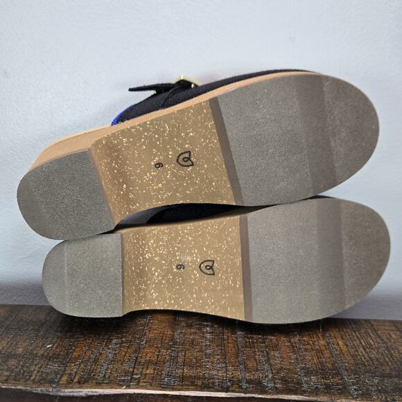 NEW Rothys The Casual Clog Heeled Womens 6 Platform Slip On Buckle Shoes Black - Picture 9 of 11